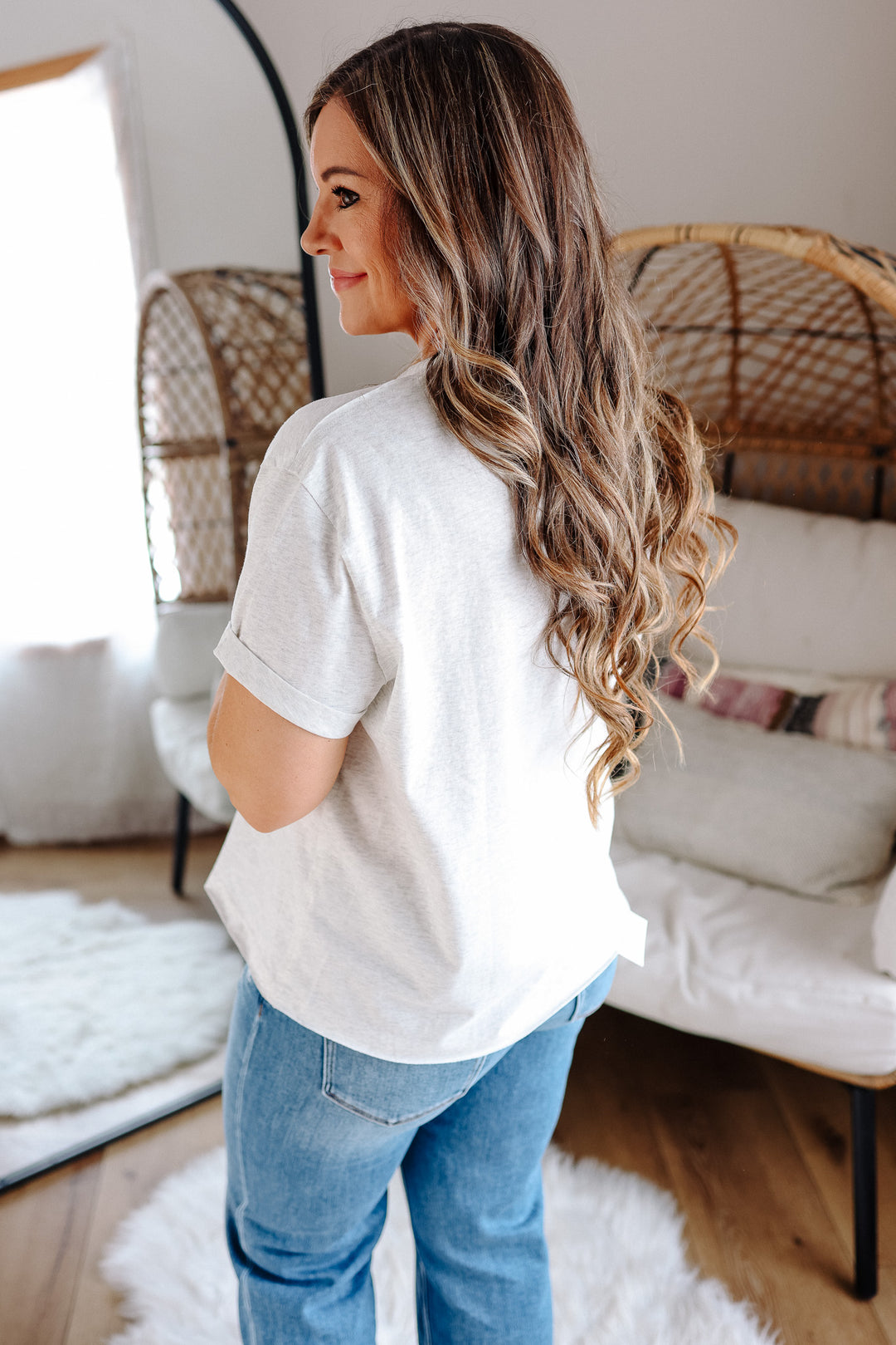 Mali Short Sleeve Tee -  Light Heather Gray