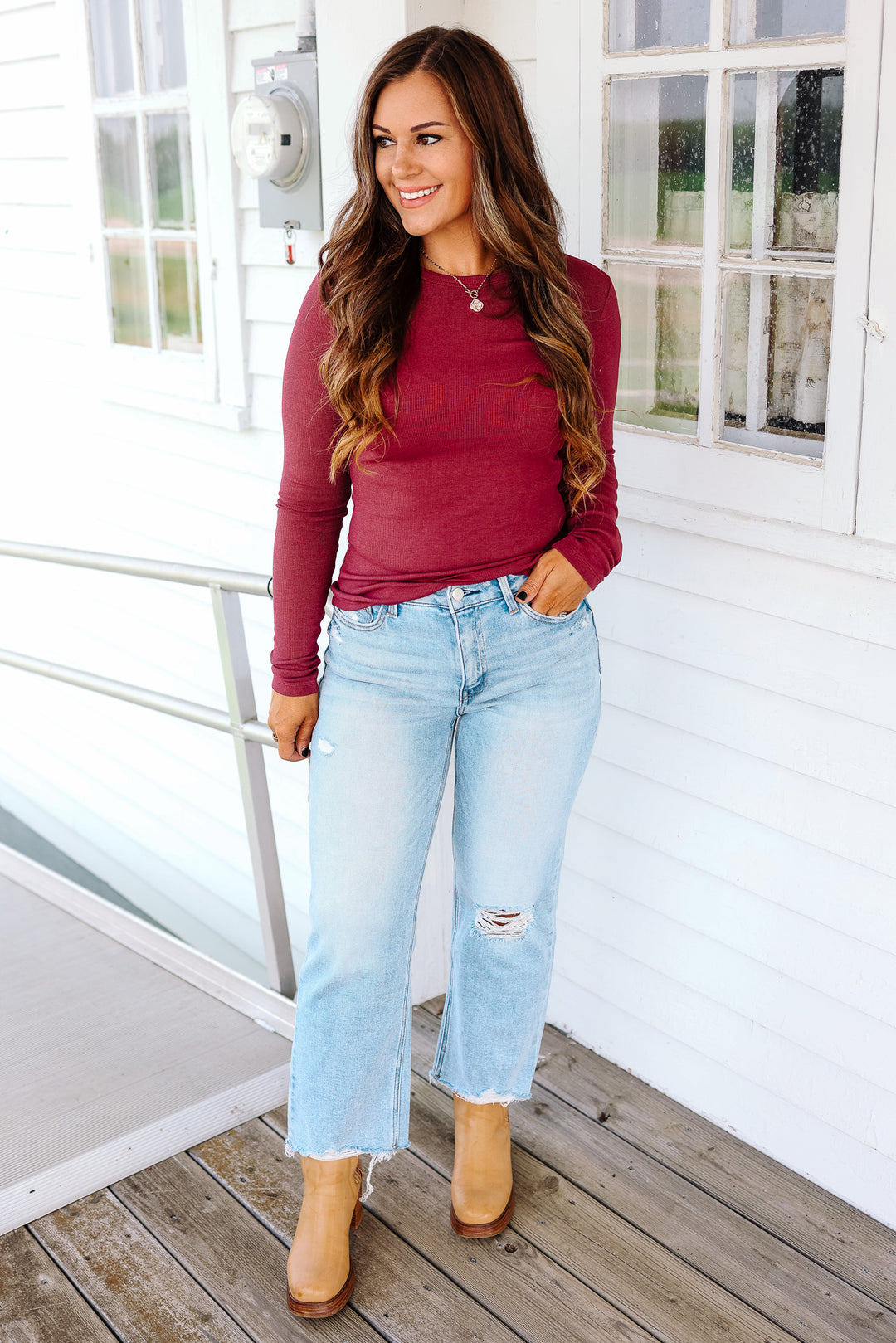 FLYING MONKEY: Ezra Distressed Crop Jeans