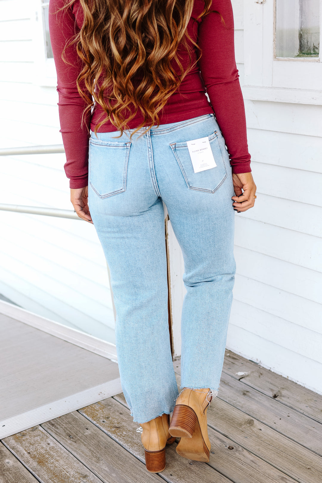 FLYING MONKEY: Ezra Distressed Crop Jeans