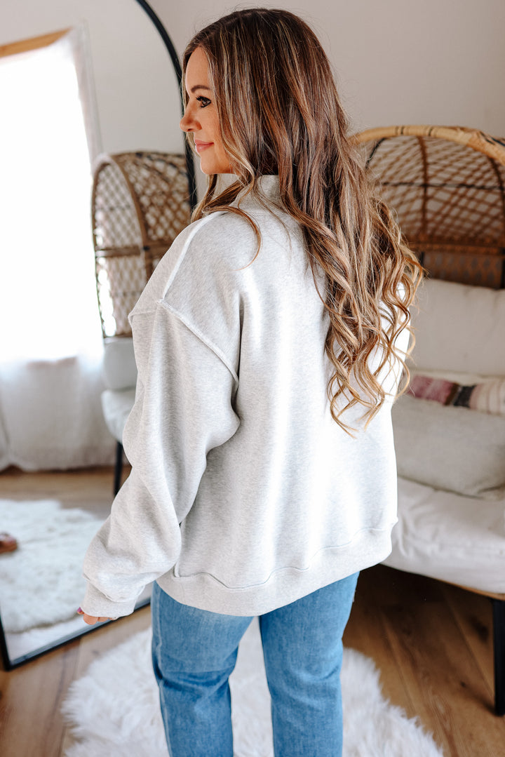 Reversible Mock Neck Sweatshirt