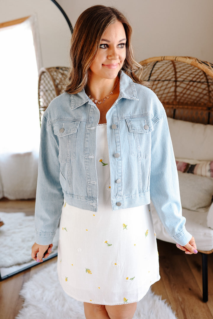 Koa Striped Denim Jacket