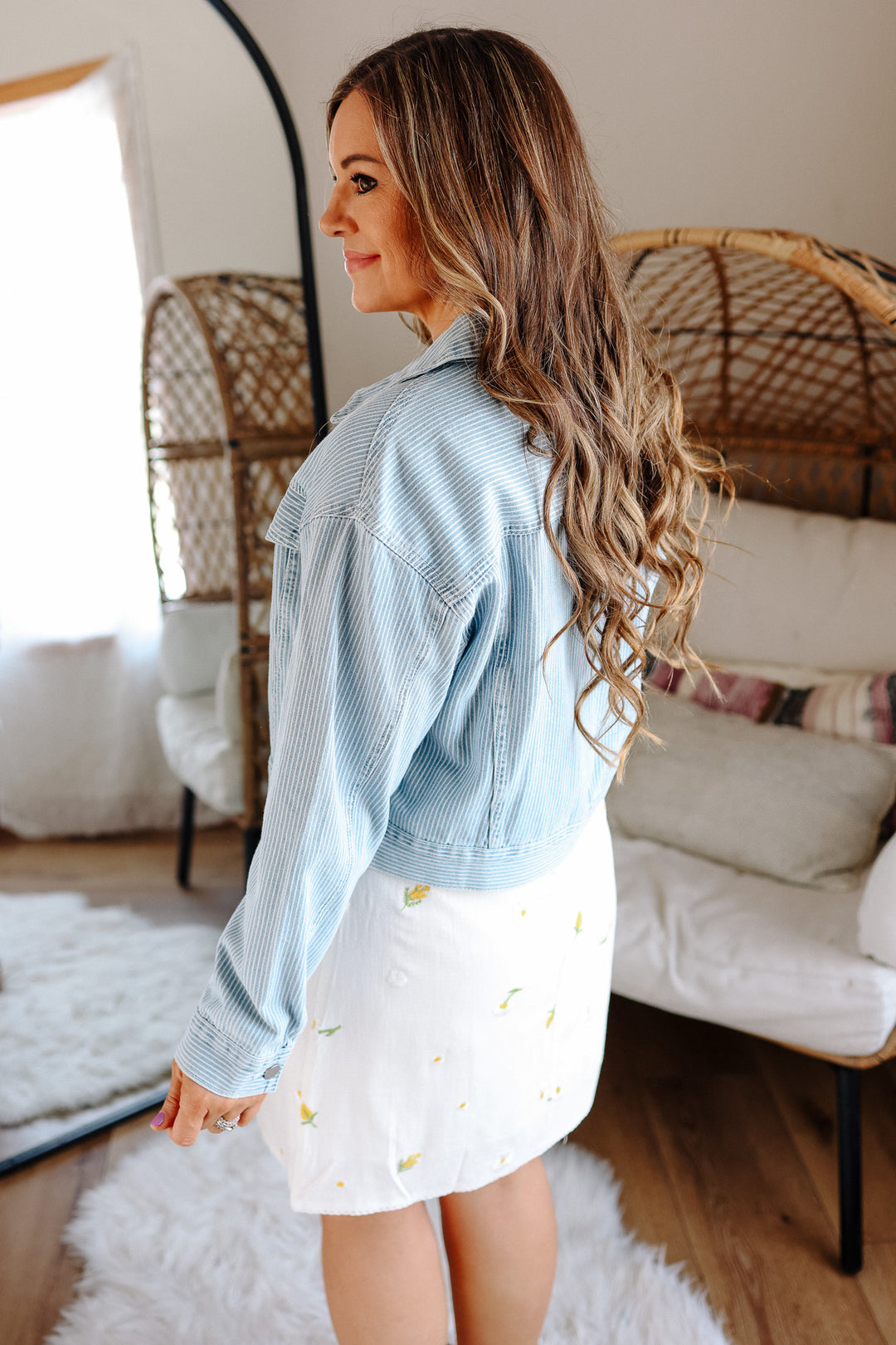 Koa Striped Denim Jacket