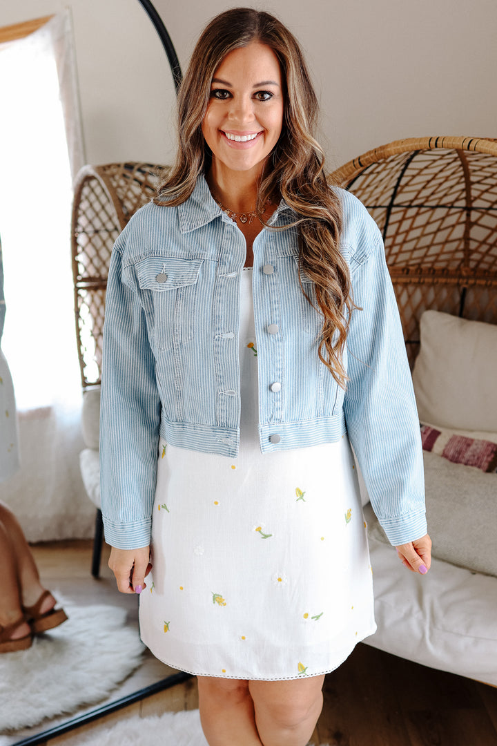 Koa Striped Denim Jacket