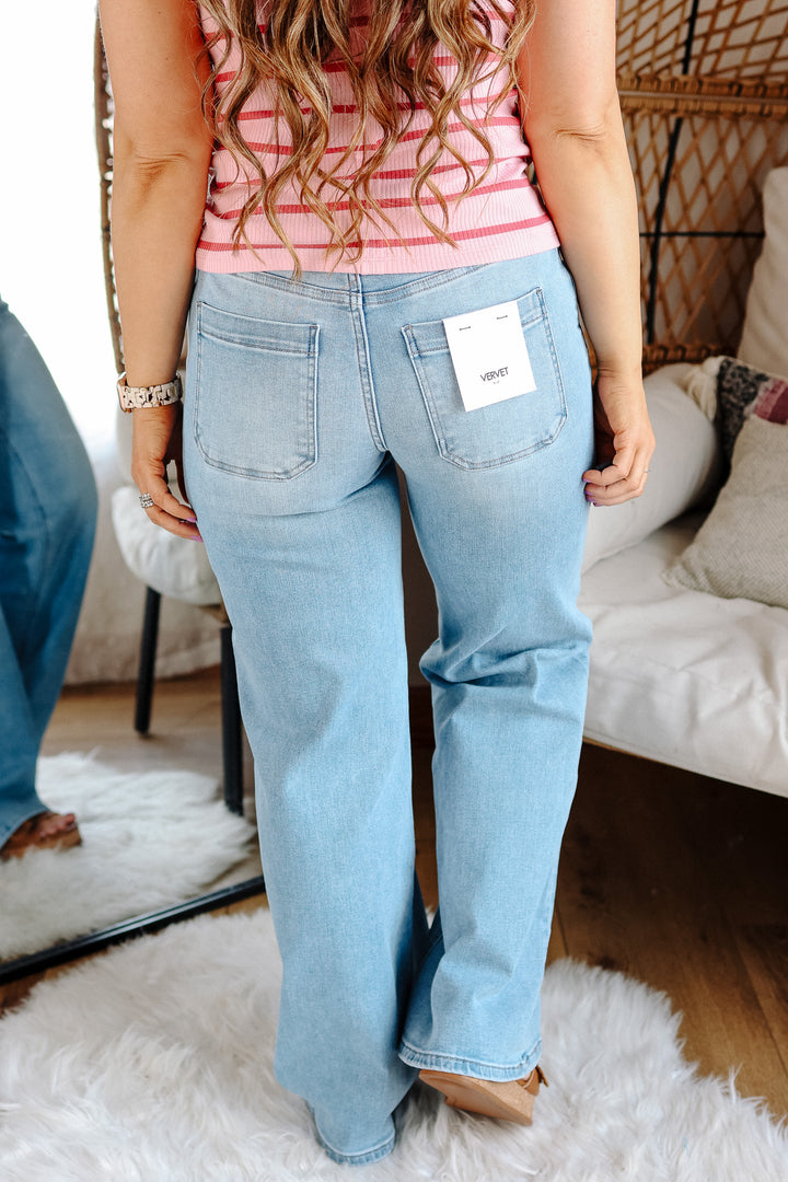 VERVET: Koda Elastic Waistband Drawstring Jeans