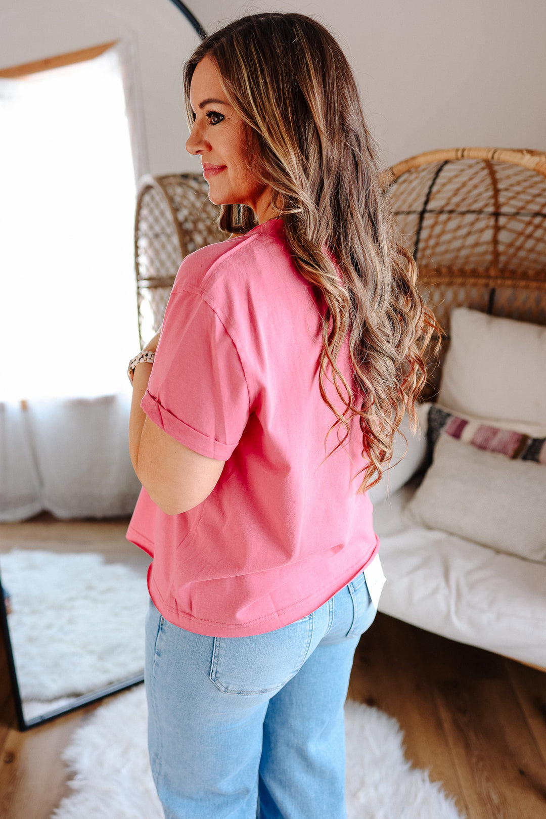 Mali Short Sleeve Tee - Rose