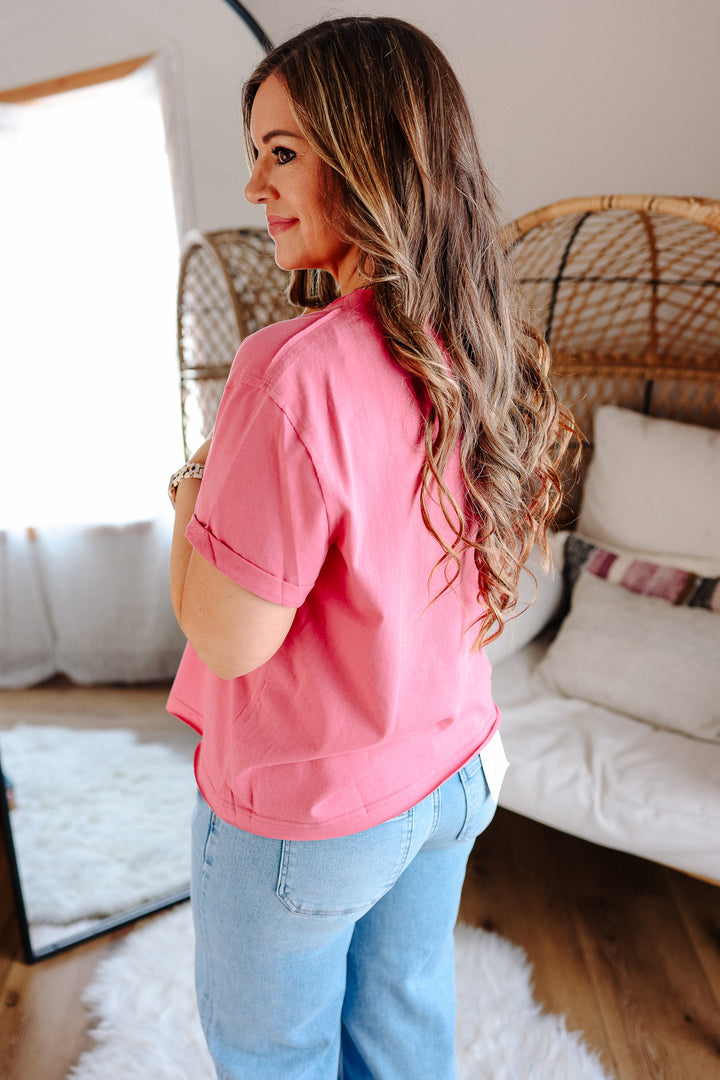 Mali Short Sleeve Tee - Rose