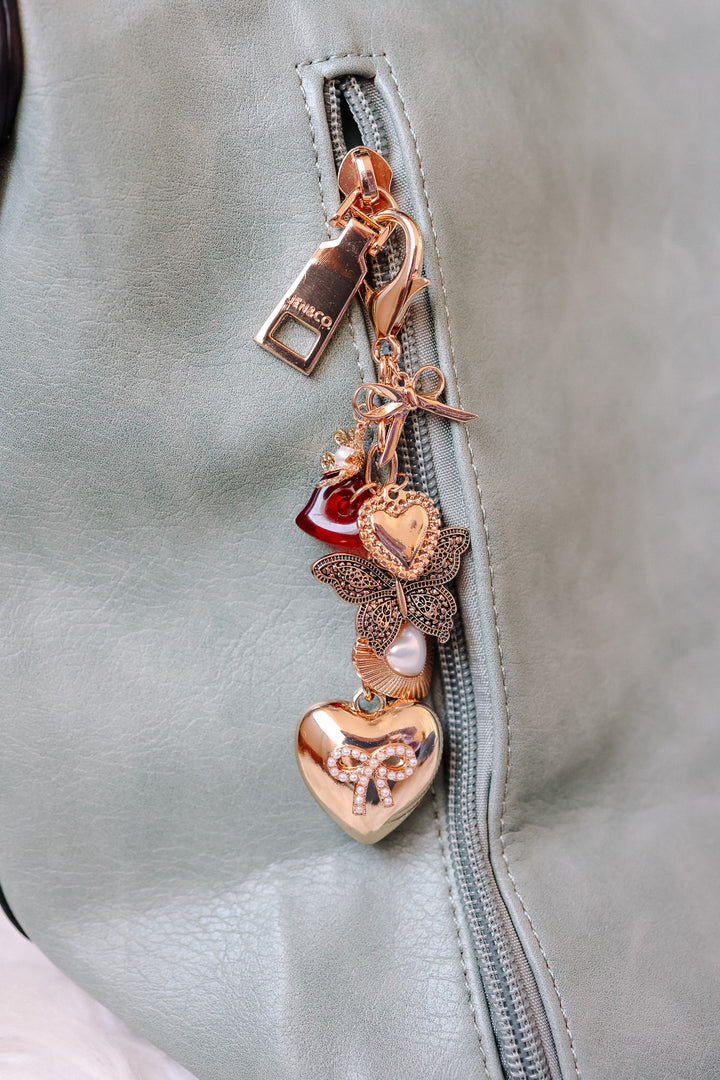 Heart Bow Butterfly Bag Charm