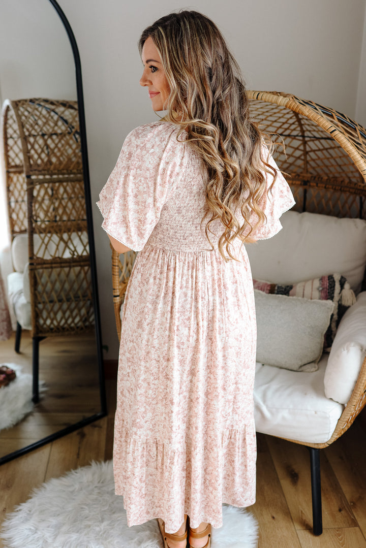 Ayla Flutter Sleeve Floral Dress