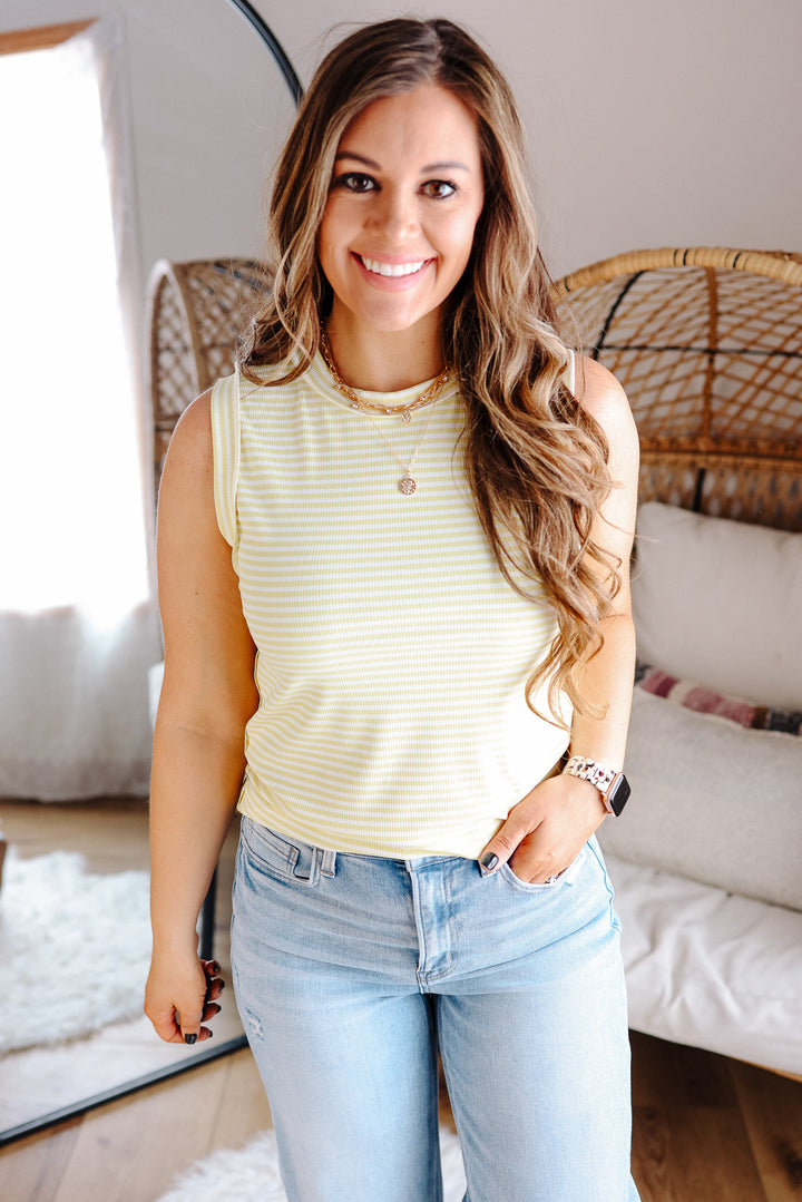 Zia Striped Knit Tank - Daisy