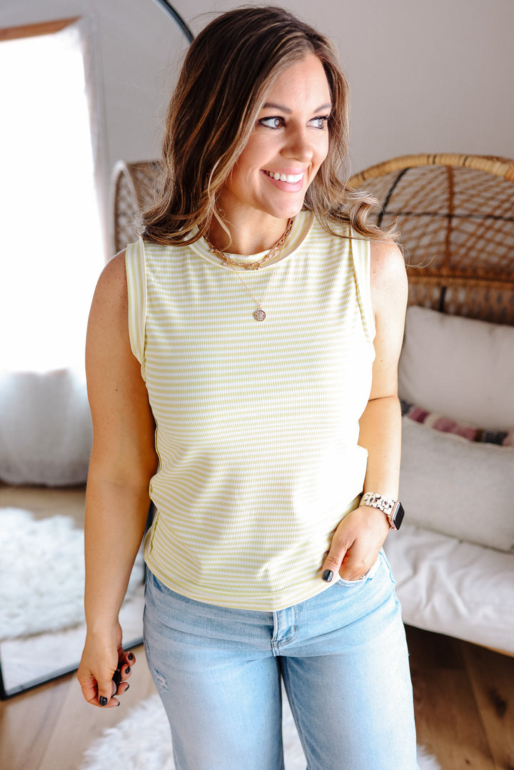 Zia Striped Knit Tank - Daisy