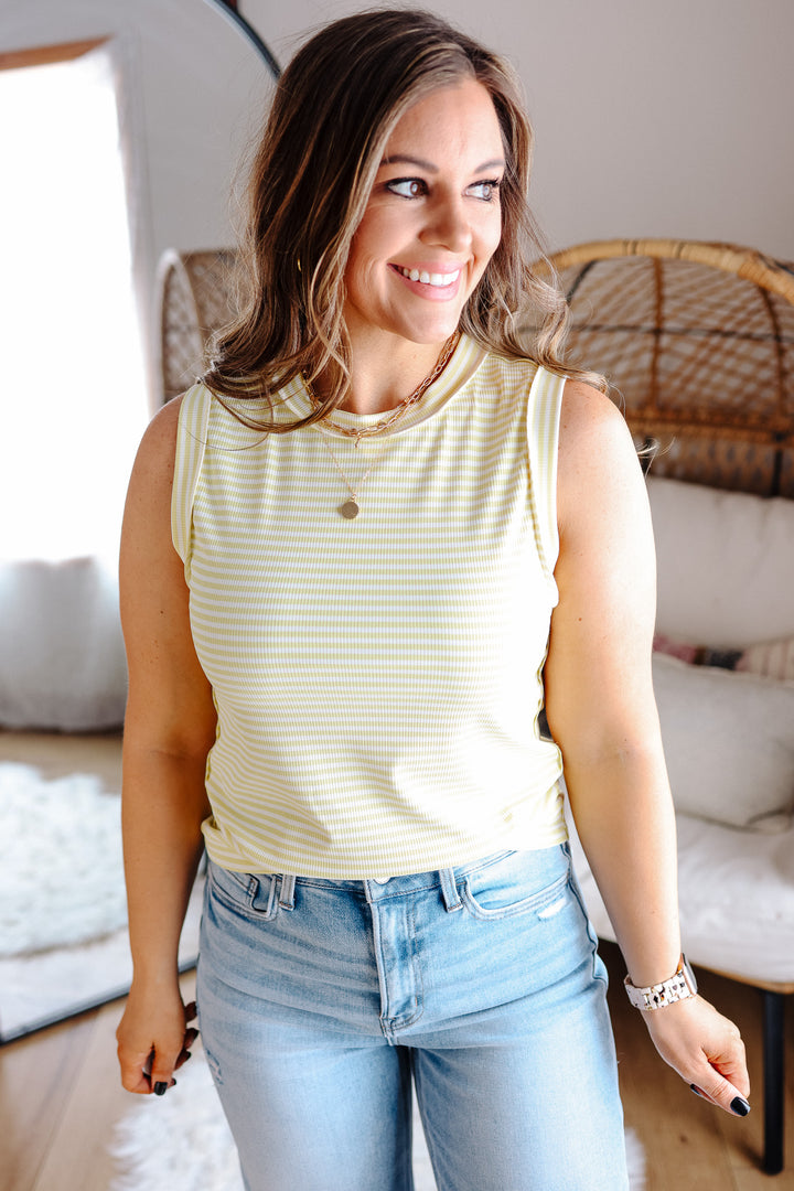 Zia Striped Knit Tank - Daisy