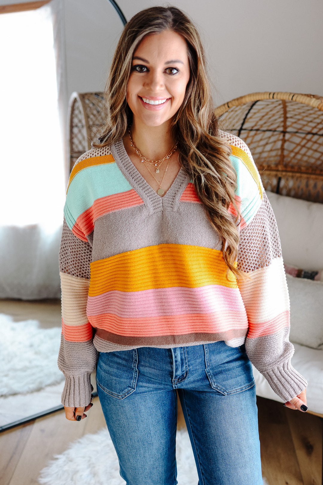 Bowie Colorblock Stripe Sweater