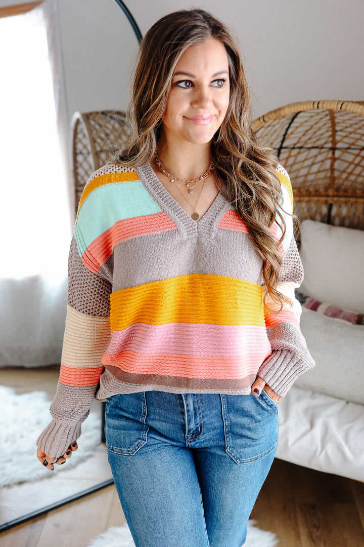 Bowie Colorblock Stripe Sweater