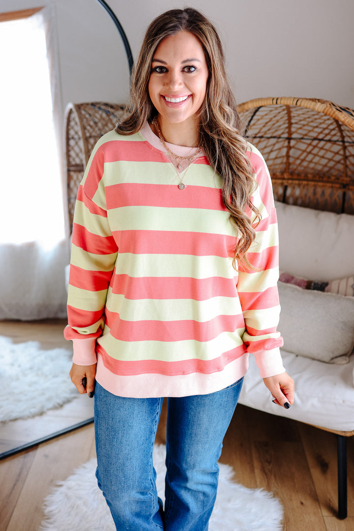 Annie French Terry Sweatshirt - Strawberry Lemonade