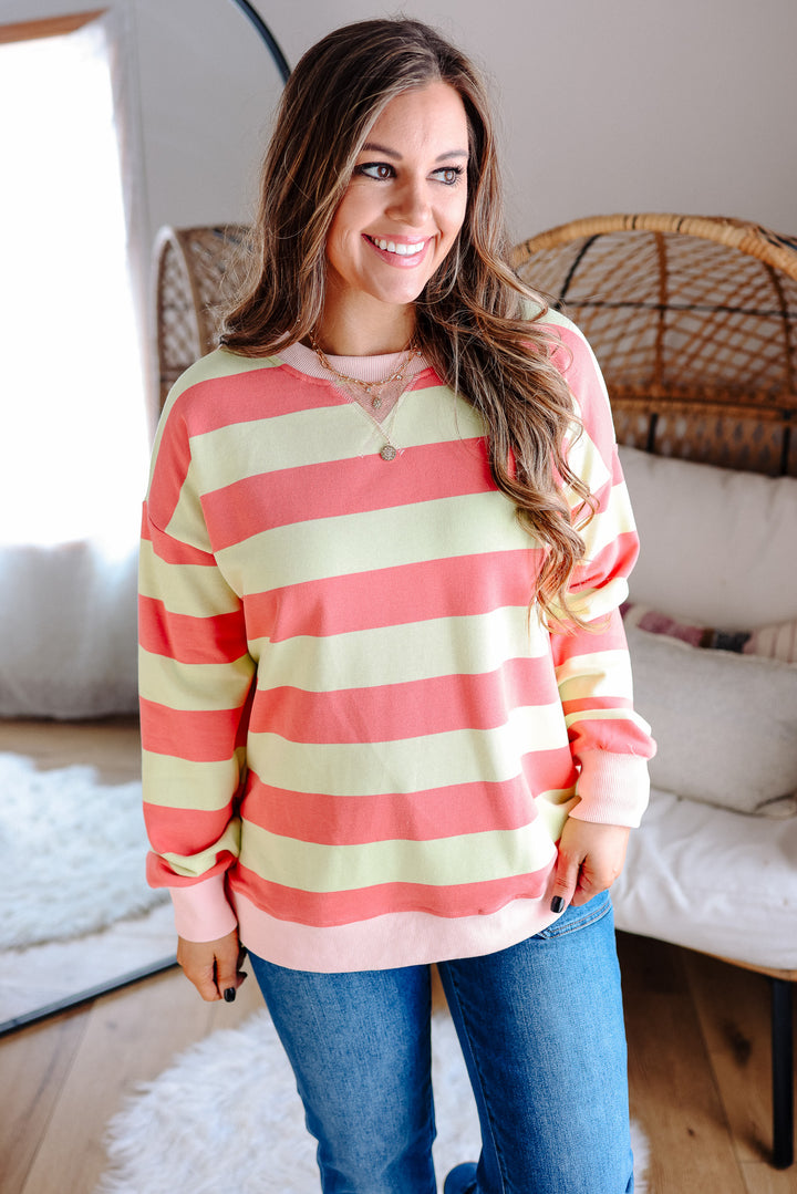 Annie French Terry Sweatshirt - Strawberry Lemonade