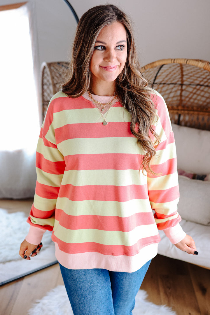Annie French Terry Sweatshirt - Strawberry Lemonade