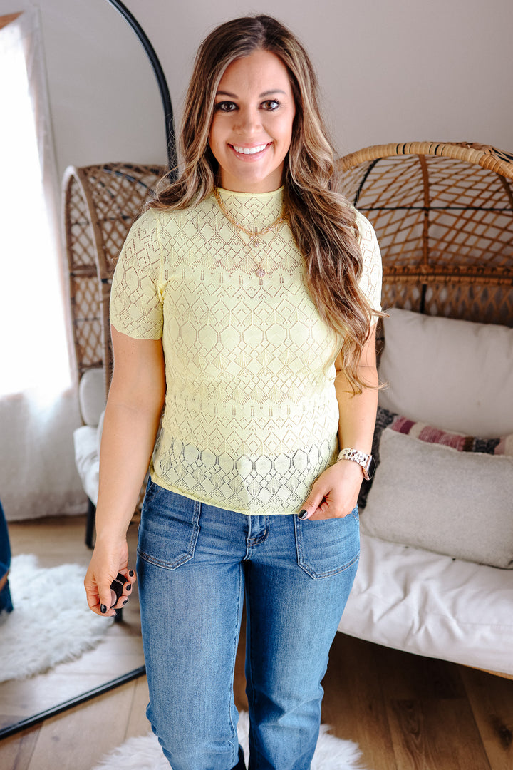 Tessa Mockneck Pointelle Top