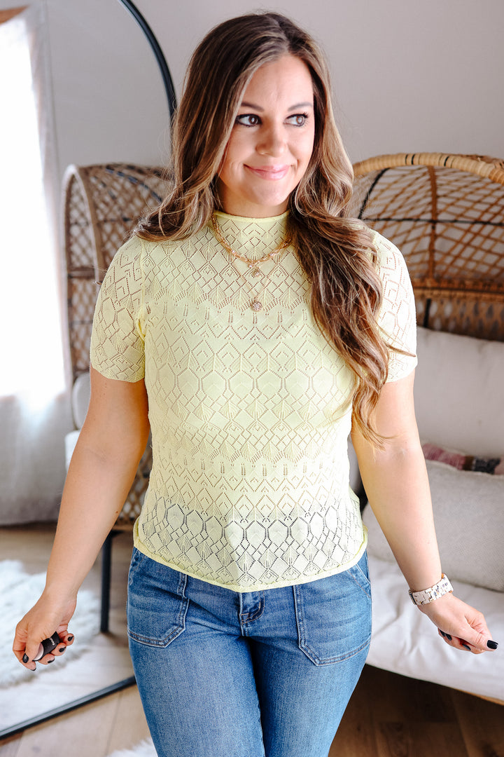 Tessa Mockneck Pointelle Top
