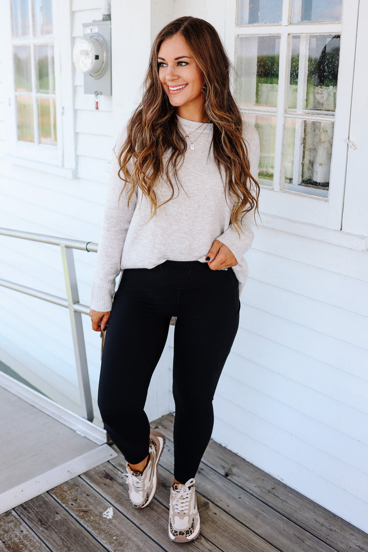Butter Basic Leggings With Pockets - Black