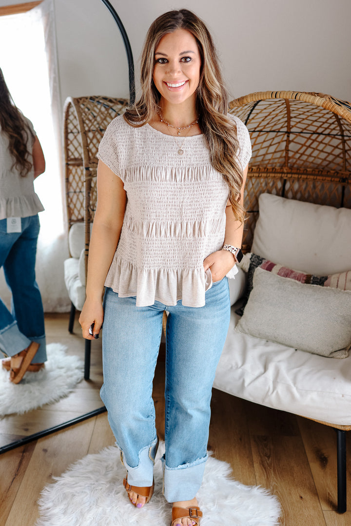 Lila Tiered Smocked Ruffle Top