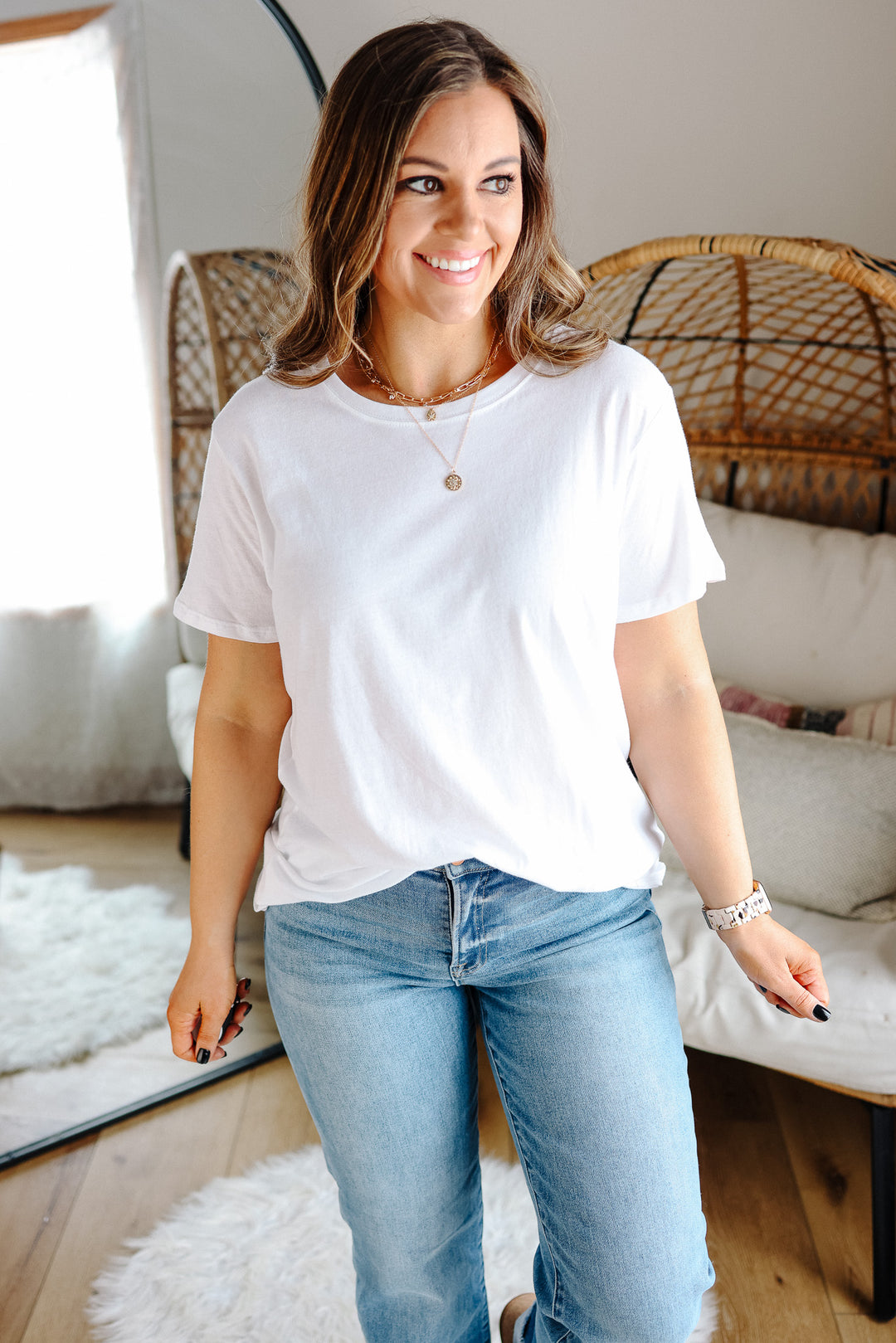 Cotton Boyfriend Tee - White