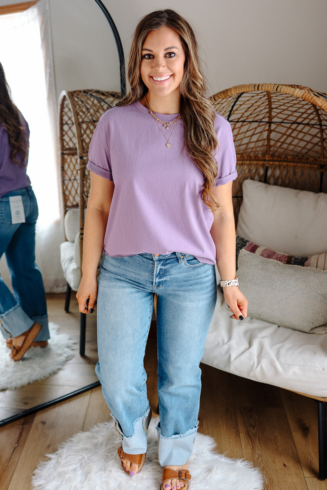 Mali Short Sleeve Top - Plum