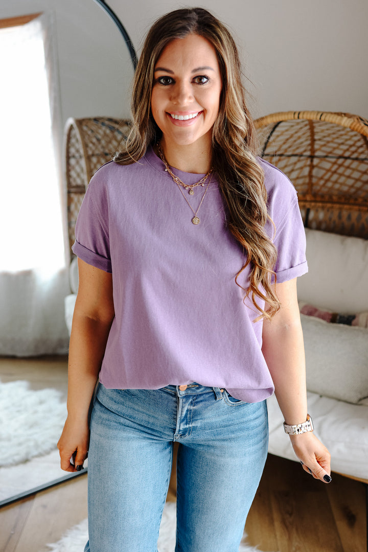 Mali Short Sleeve Top - Plum