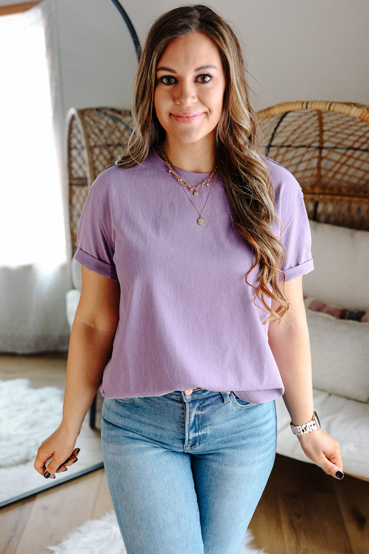 Mali Short Sleeve Top - Plum