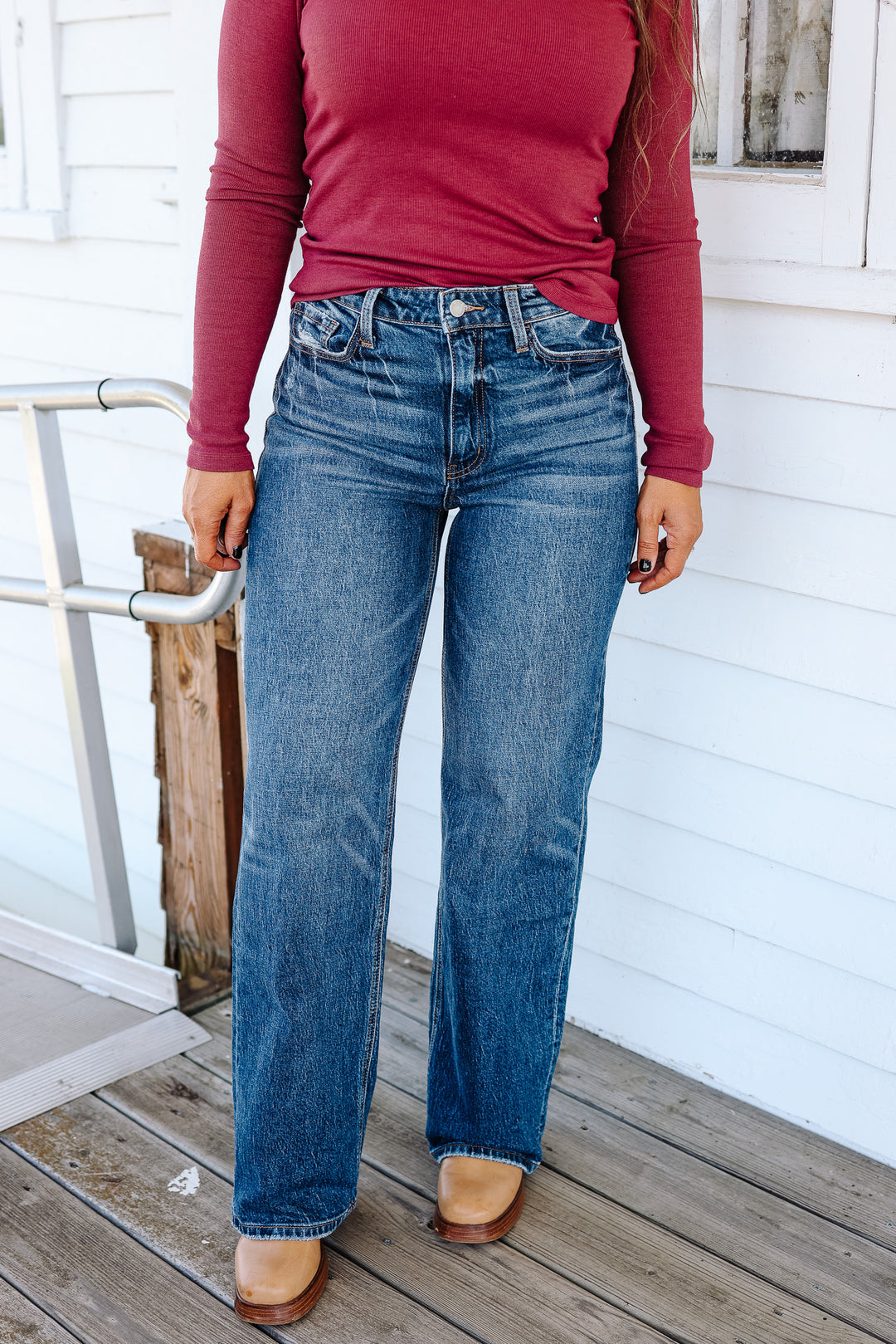 VERVET: PENN 90'S HIGH RISE WIDE JEANS