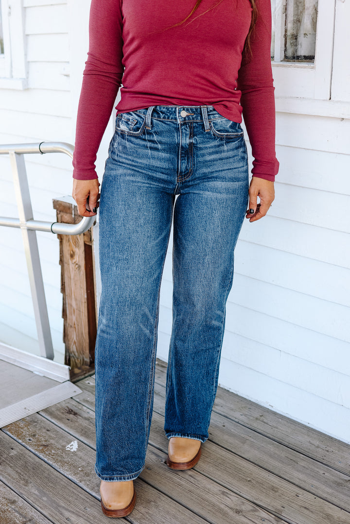 VERVET: PENN 90'S HIGH RISE WIDE JEANS
