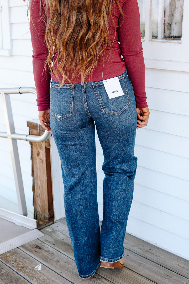 VERVET: PENN 90'S HIGH RISE WIDE JEANS