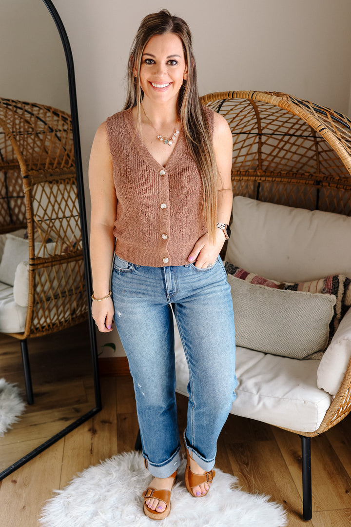 Saylor V-Neck Button Vest
