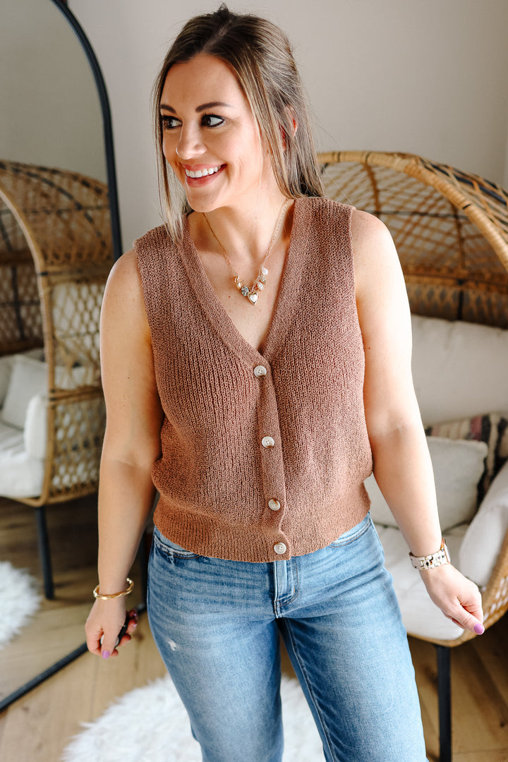 Saylor V-Neck Button Vest
