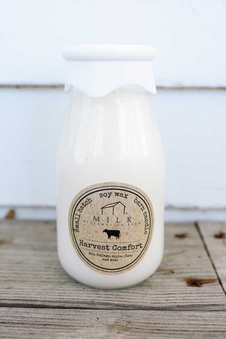 Milk Bottle Candle - Harvest Comfort