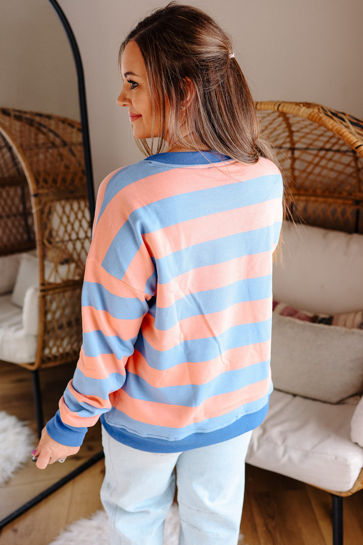 Annie French Terry Sweatshirt - Blueberry Pink