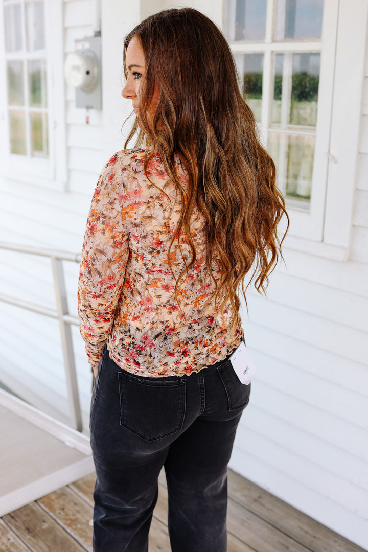 Adele Floral Mesh Top