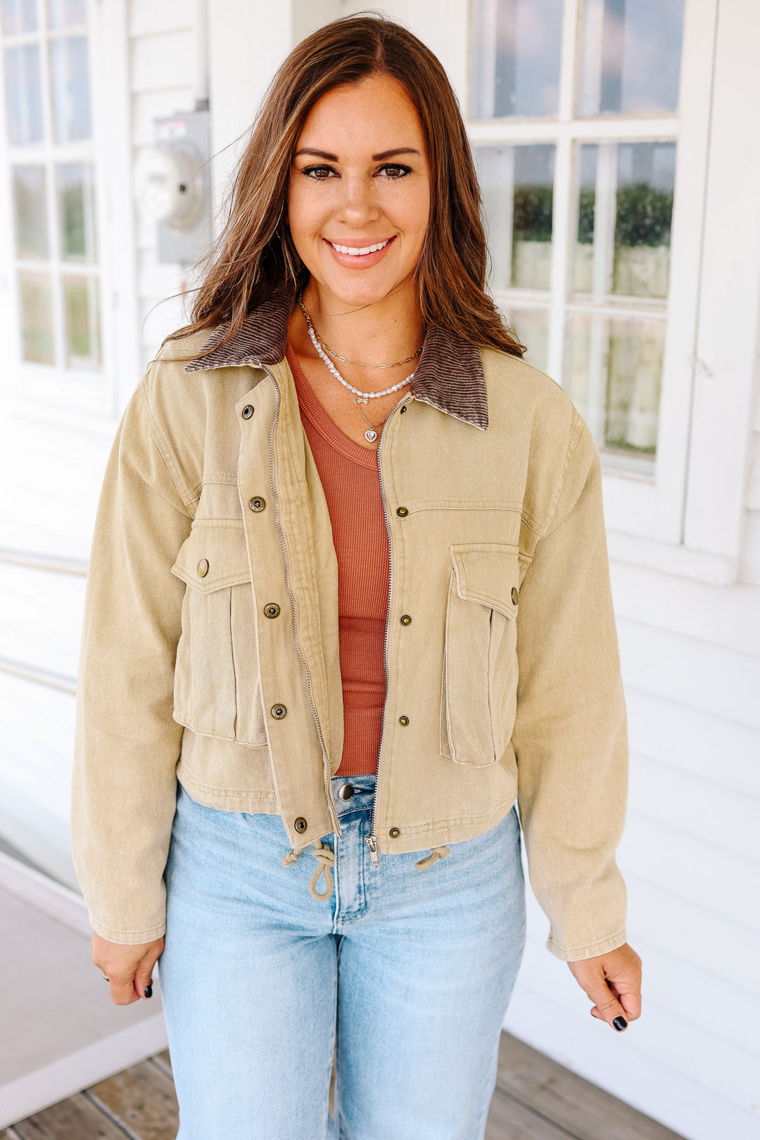 West Crop Jacket - Sand