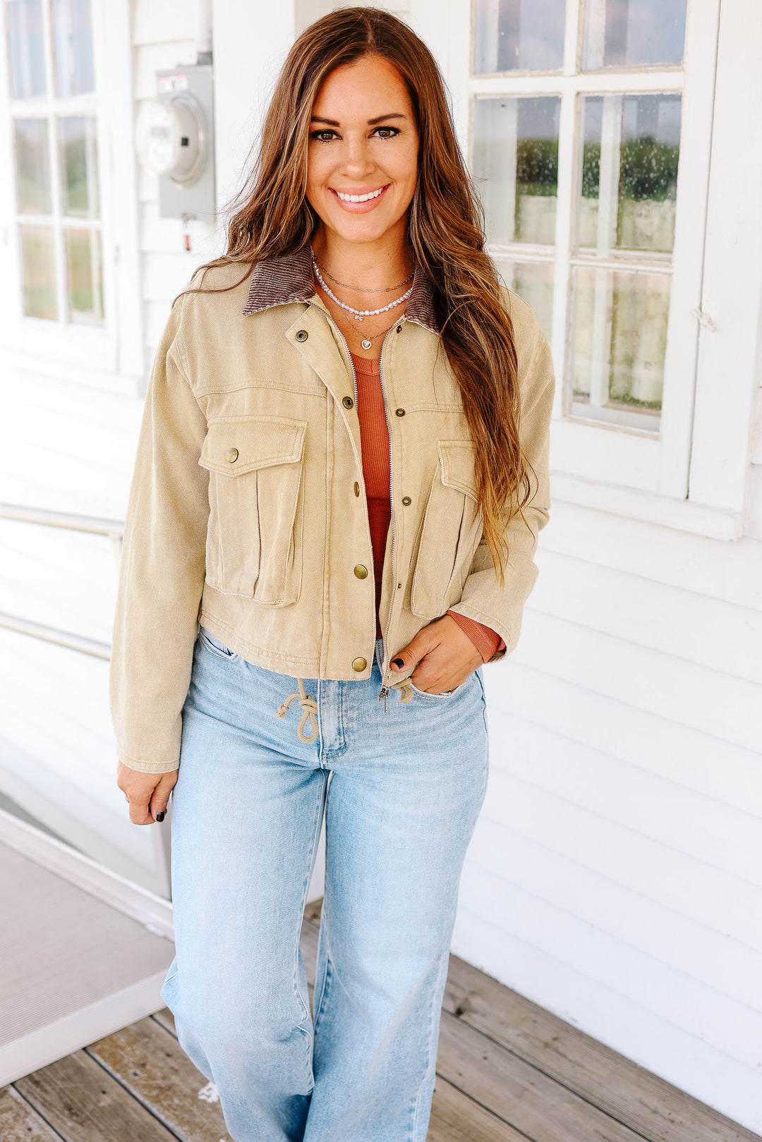 West Crop Jacket - Sand