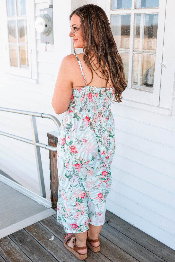 Cali Floral Smocked Top Dress