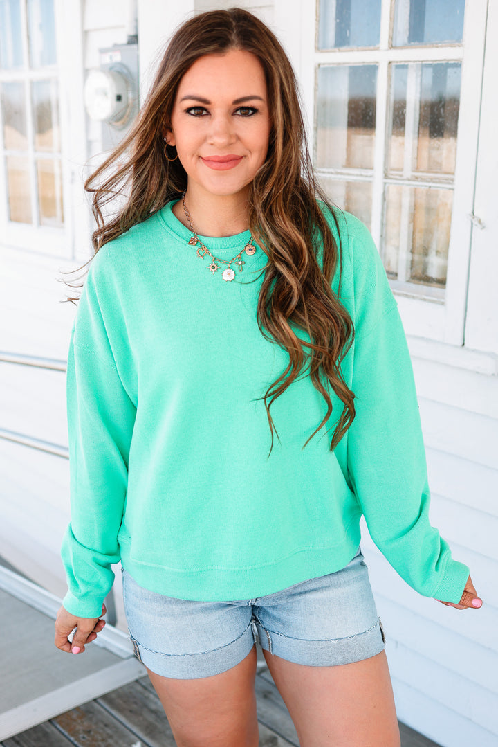 Ivy Soft Touch Knit Pullover - Spring Green
