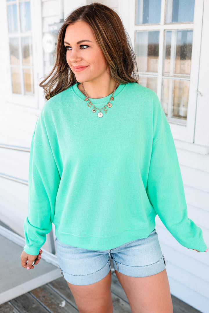 Ivy Soft Touch Knit Pullover - Spring Green