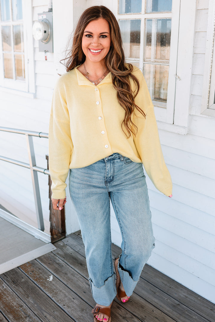Remi Sweater Cardigan - Butter Yellow