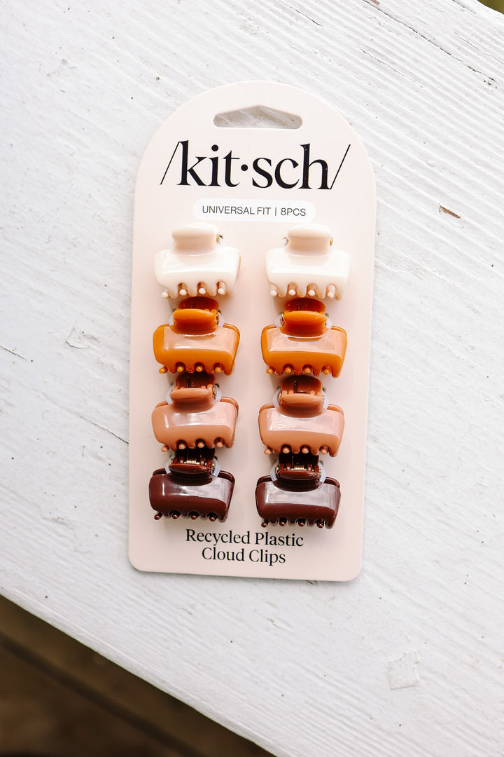 Recycled Plastic Mini Cloud Clips 8pc Set - Sedona