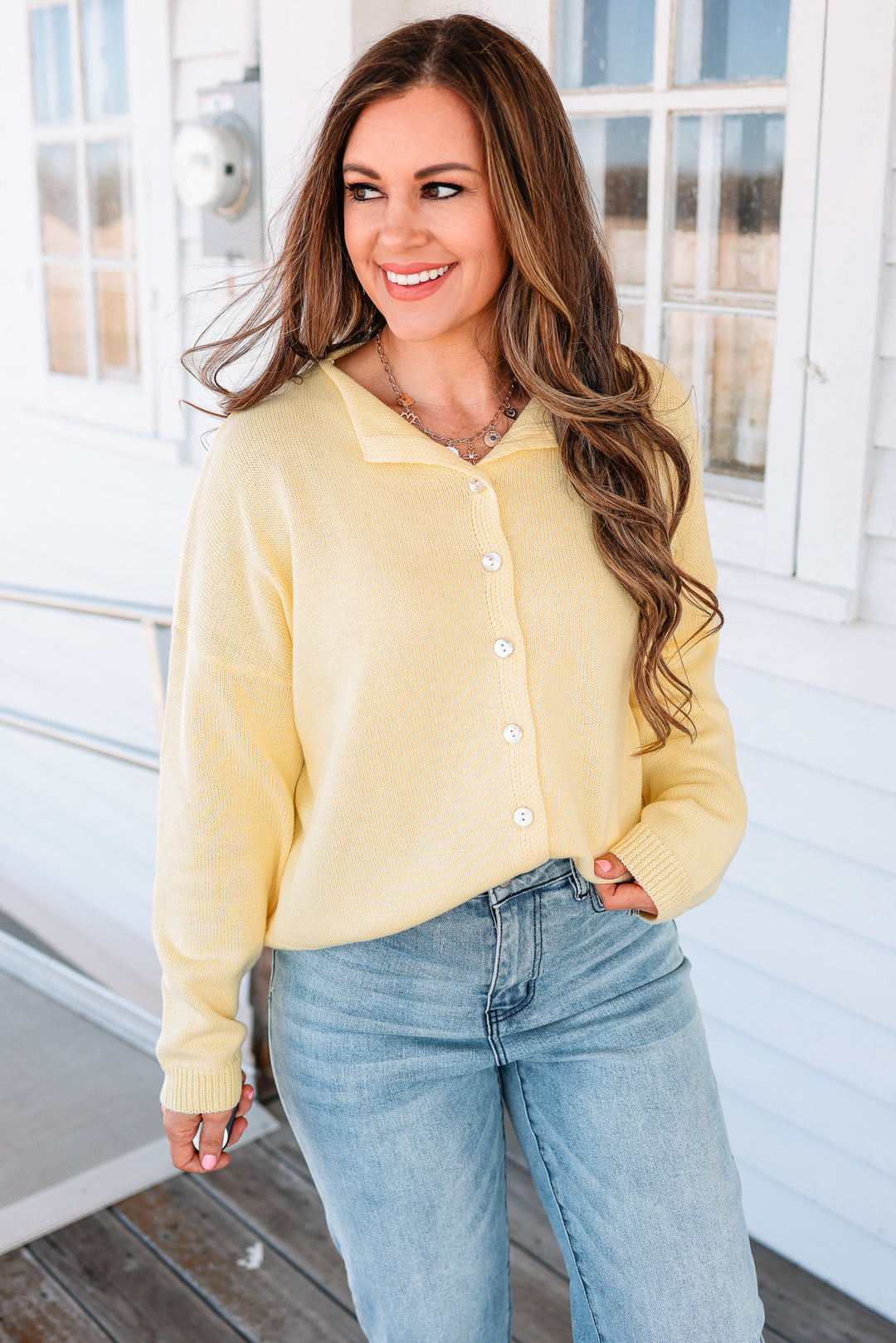 Remi Sweater Cardigan - Butter Yellow