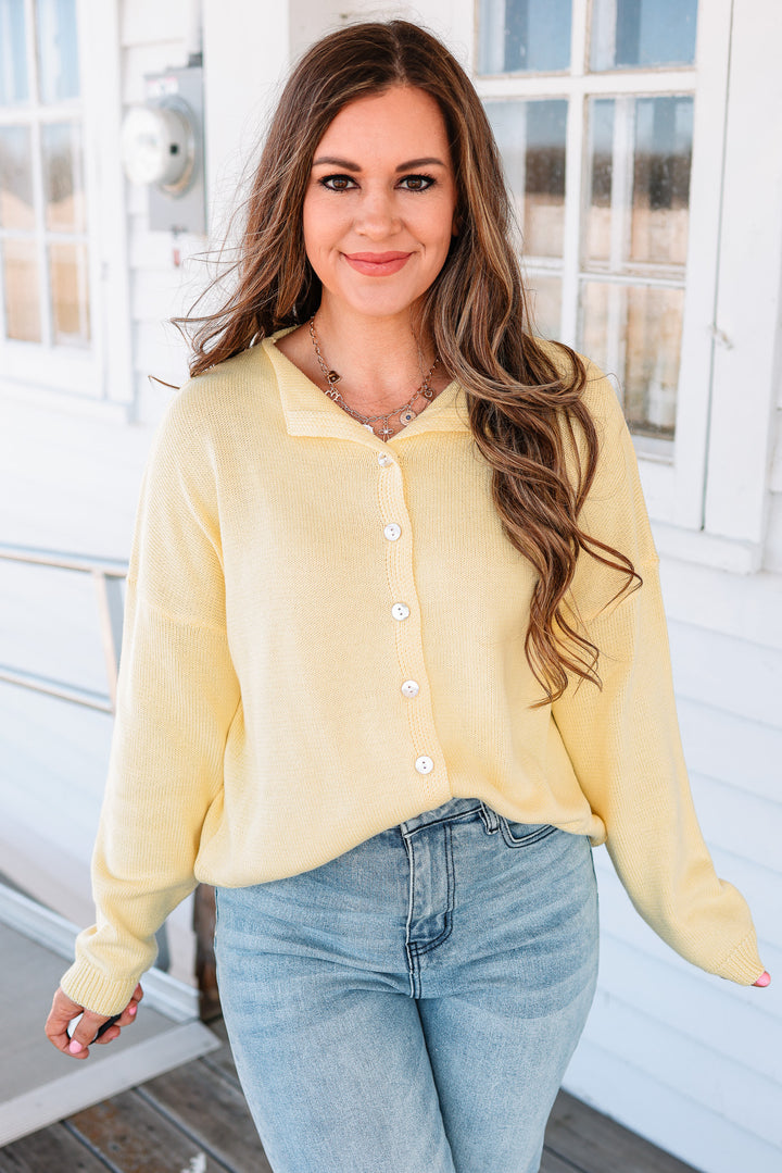 Remi Sweater Cardigan - Butter Yellow