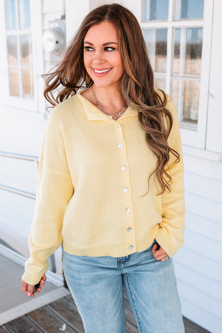 Remi Sweater Cardigan - Butter Yellow