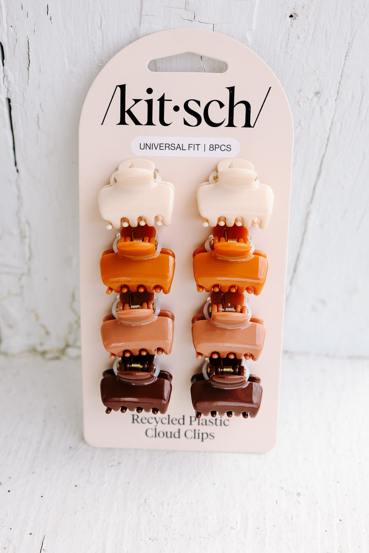 Recycled Plastic Mini Cloud Clips 8pc Set - Sedona