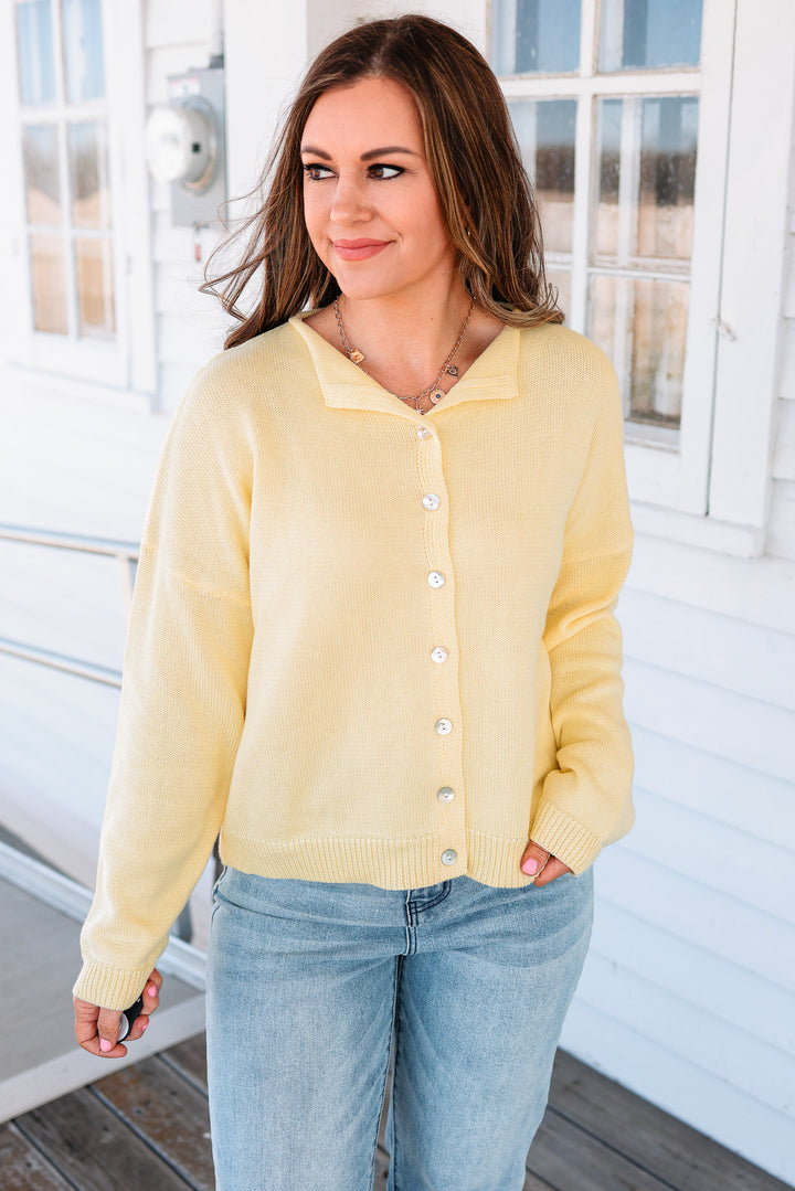 Remi Sweater Cardigan - Butter Yellow