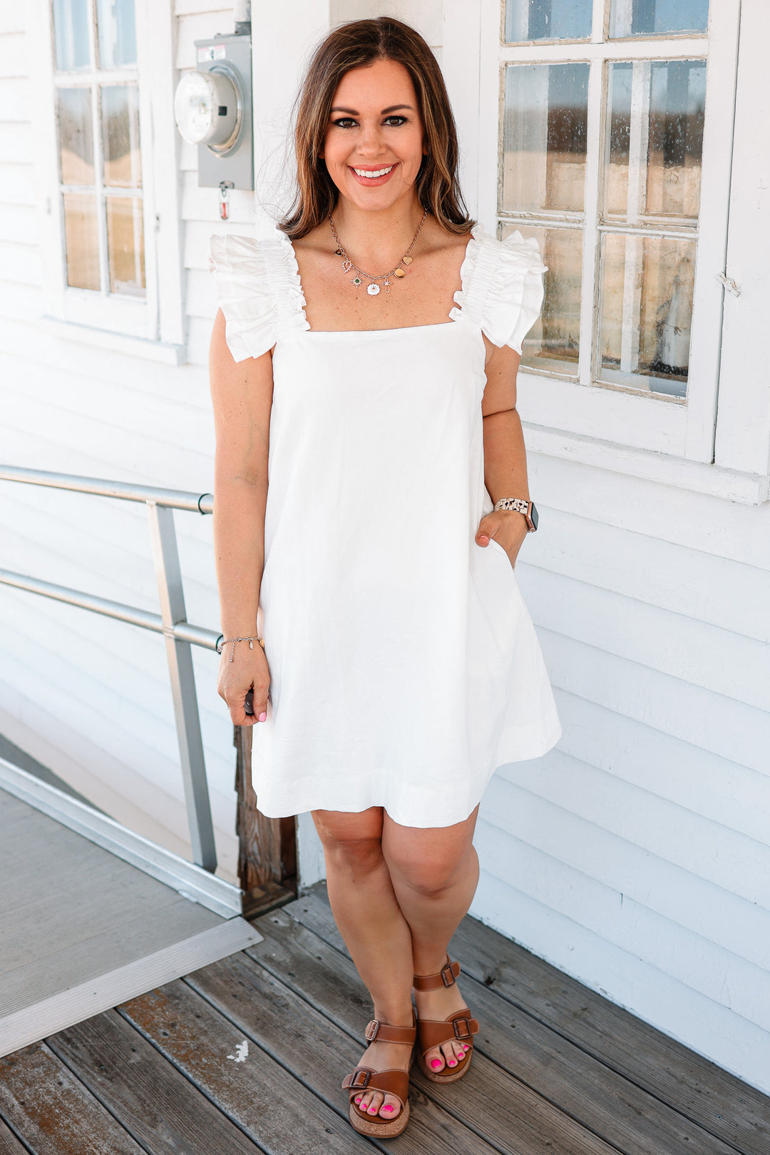 Willa Ruffle Sleeve Dress