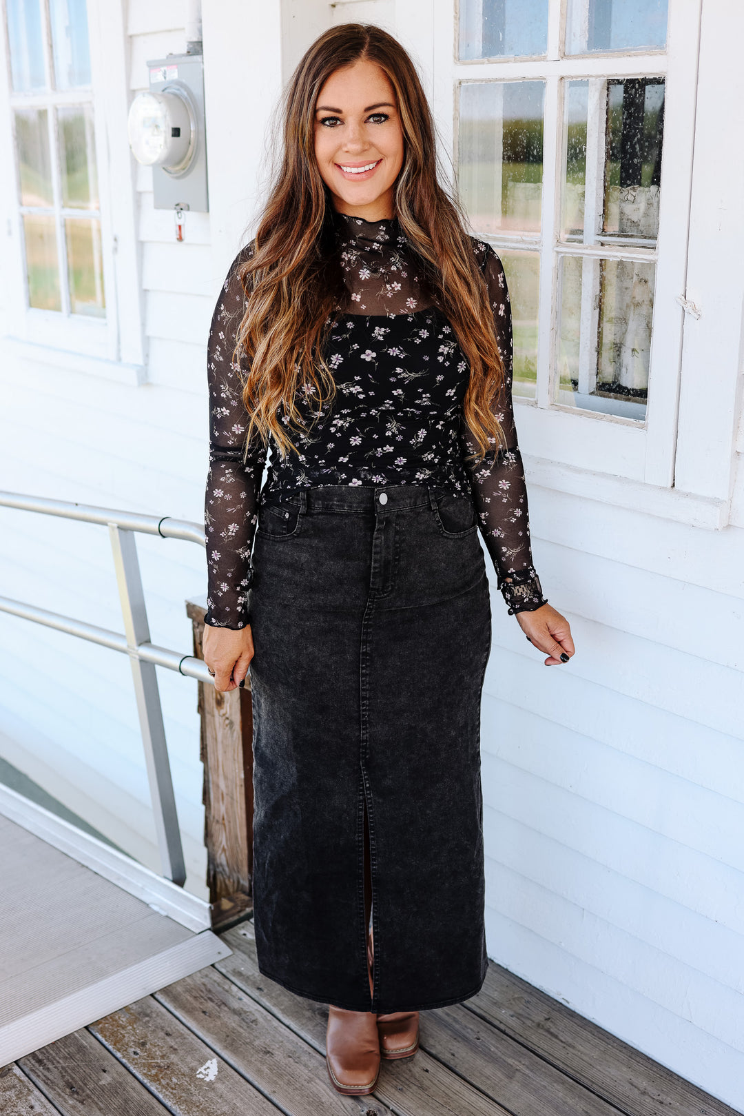 Sutton Maxi Skirt - Black